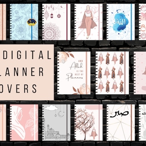 15 Islamic Goodnotes Cover | Hijab Digital Planner Cover | Islamic Digital Notebook Cover | Digital Muslimah Planner | Islamic Planner Cover
