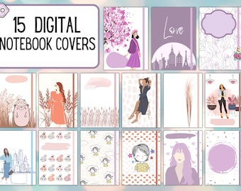 15 Digital Notebook Cover | Goodnotes Digital Cover | Digital Planner Cover | Digital Planner | Notebook Planner Cover | Planner | Journal