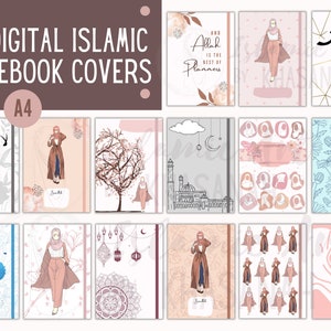 15 Couverture de carnet numérique islamique | Couverture islamique Goodnotes | Planificateur numérique Muslimah | Couverture du planificateur numérique Hijab | Couverture du planificateur islamique