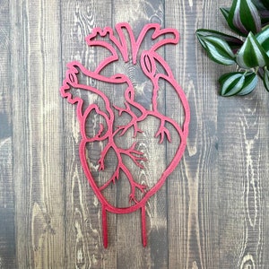 Anatomical heart trellis | houseplant lattice | indoor plant | plant stake | tropical plant | Halloween decor