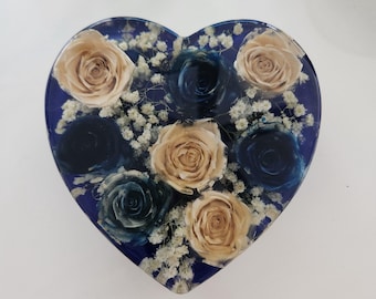 Resin Roses Heart