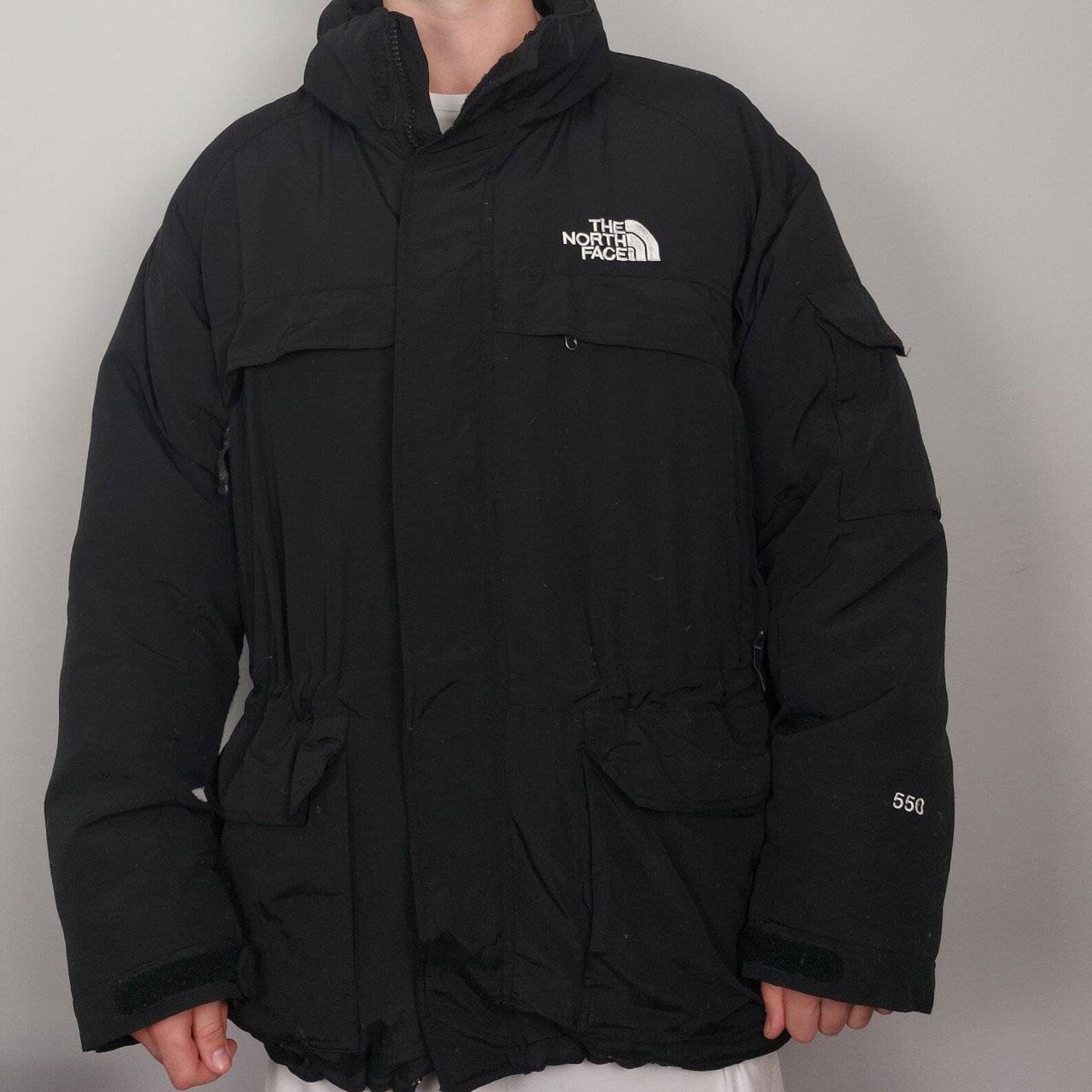 Vintage The North Face 550 Puffer Jacket Black Etsy