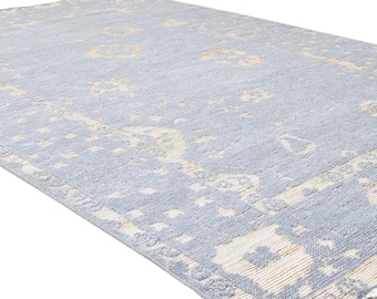 Area Rug for Living Room,Turkish Rug 8 x 10 rug for bedroom aesthetic, Gray hand knot floor & rug Carpet