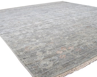 10x14, 9x12, 8x10 Rug Grey Rug Wool Persian hand knotted Rug Sarouk large Area Rug