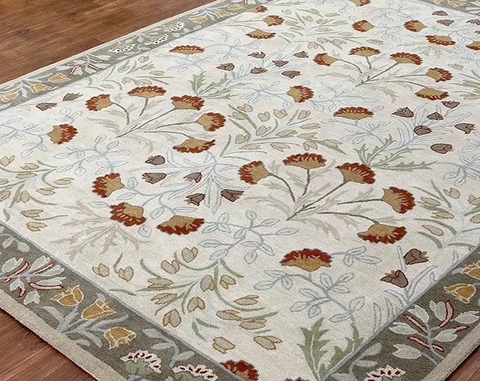 Multi Adeline Hand Tufted Floral Wool Area Rug for Home , New Home Gift ,home Decor Rugs