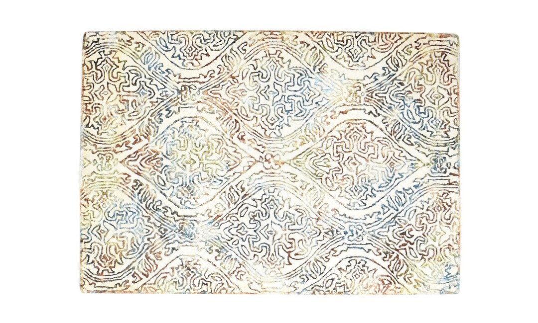 Hand Tufted Offwhite Wool Rug 5' X 7' Modern European Etsy