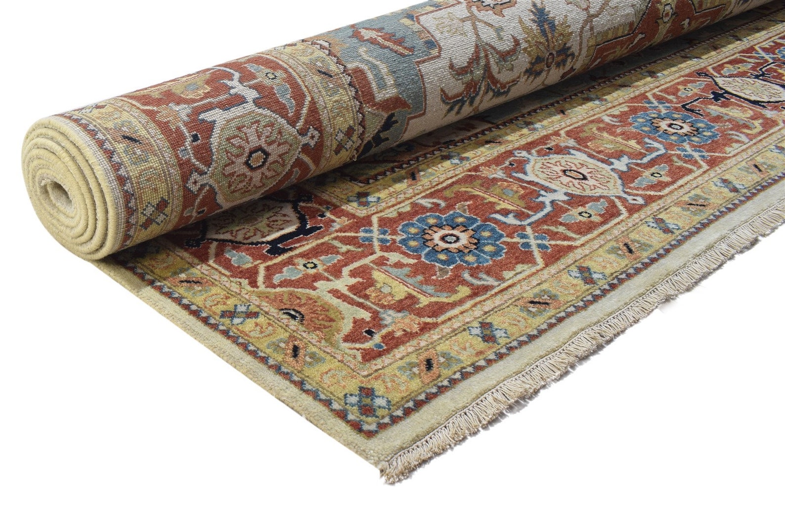 Wool Grey Rug 8X10 Persian Hand Knotted Heriz Oriental Large Etsy