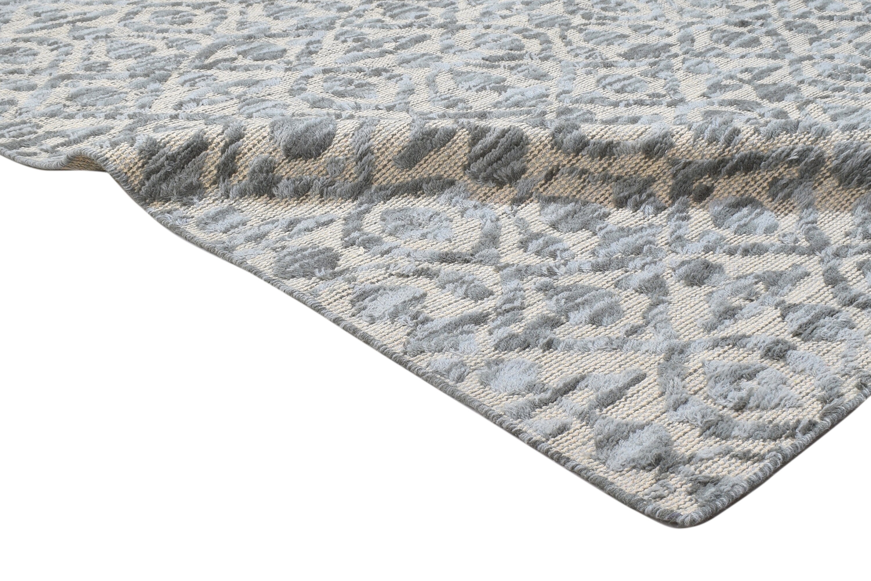 Wool grey rug 5x8 modern hand knotted scandinavian trellis Etsy