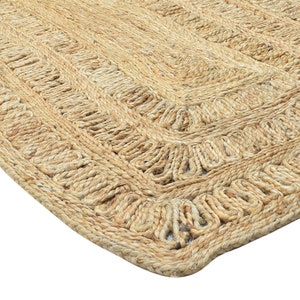 Jute Rug Beige Rug 3' X 9' Modern Hand Woven Scandinavian Solid Room Size Carpet Natural Rug Rugs image 6