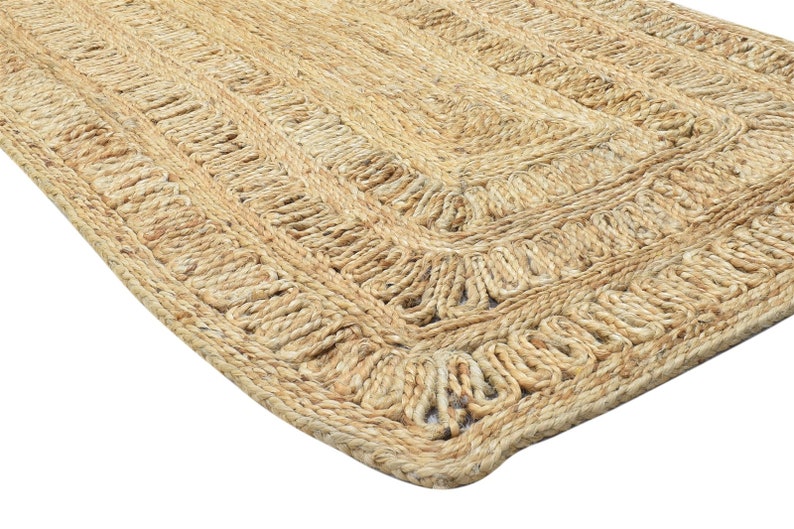 Jute Rug Beige Rug 3' X 9' Modern Hand Woven Scandinavian Solid Room Size Carpet Natural Rug Rugs image 6