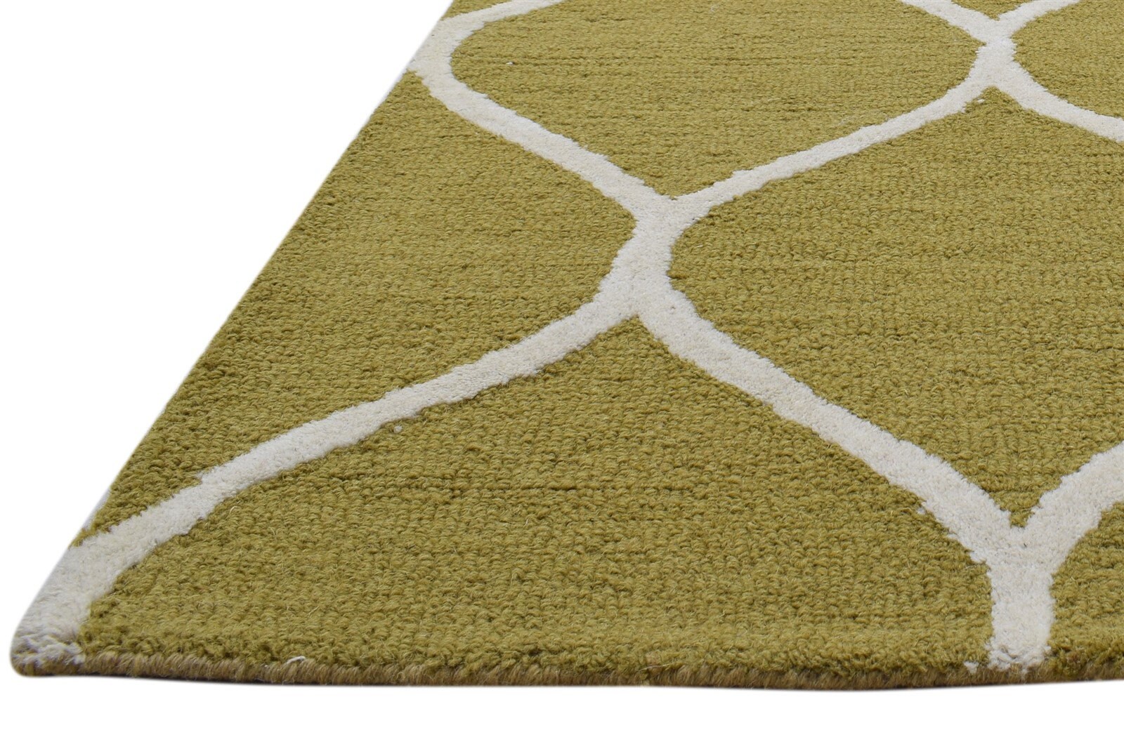Wool Green Rug 5' X 7' Modern Hand Tufted Moroccan Etsy