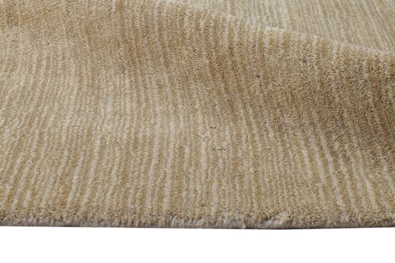 Jute Rug Handloom Brown Rug 2' X 3' Modern Scandinavian Solid Small Carpet Natural Rug Rugs image 3