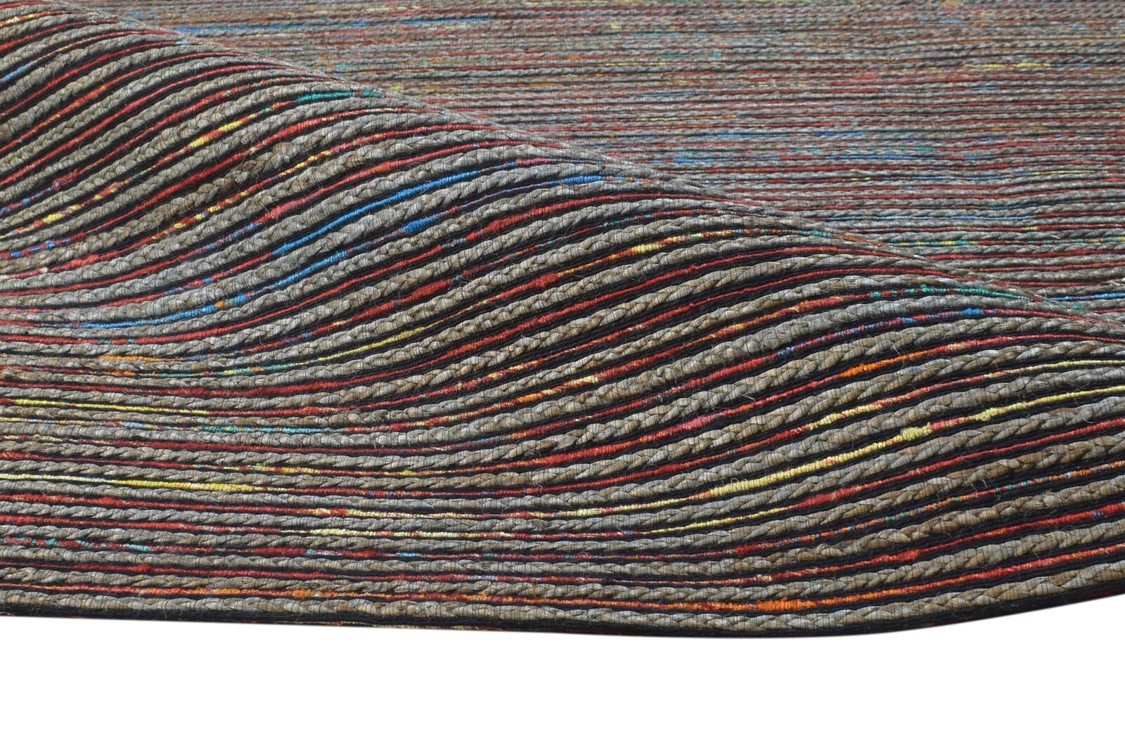 Home & Living Wool Multi Color Rug 5X7 Modern Jacquard Loom ...