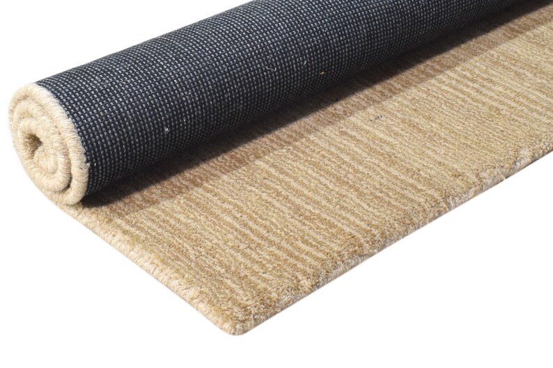 Jute Rug Handloom Brown Rug 2' X 3' Modern Scandinavian Solid Small Carpet Natural Rug Rugs image 9