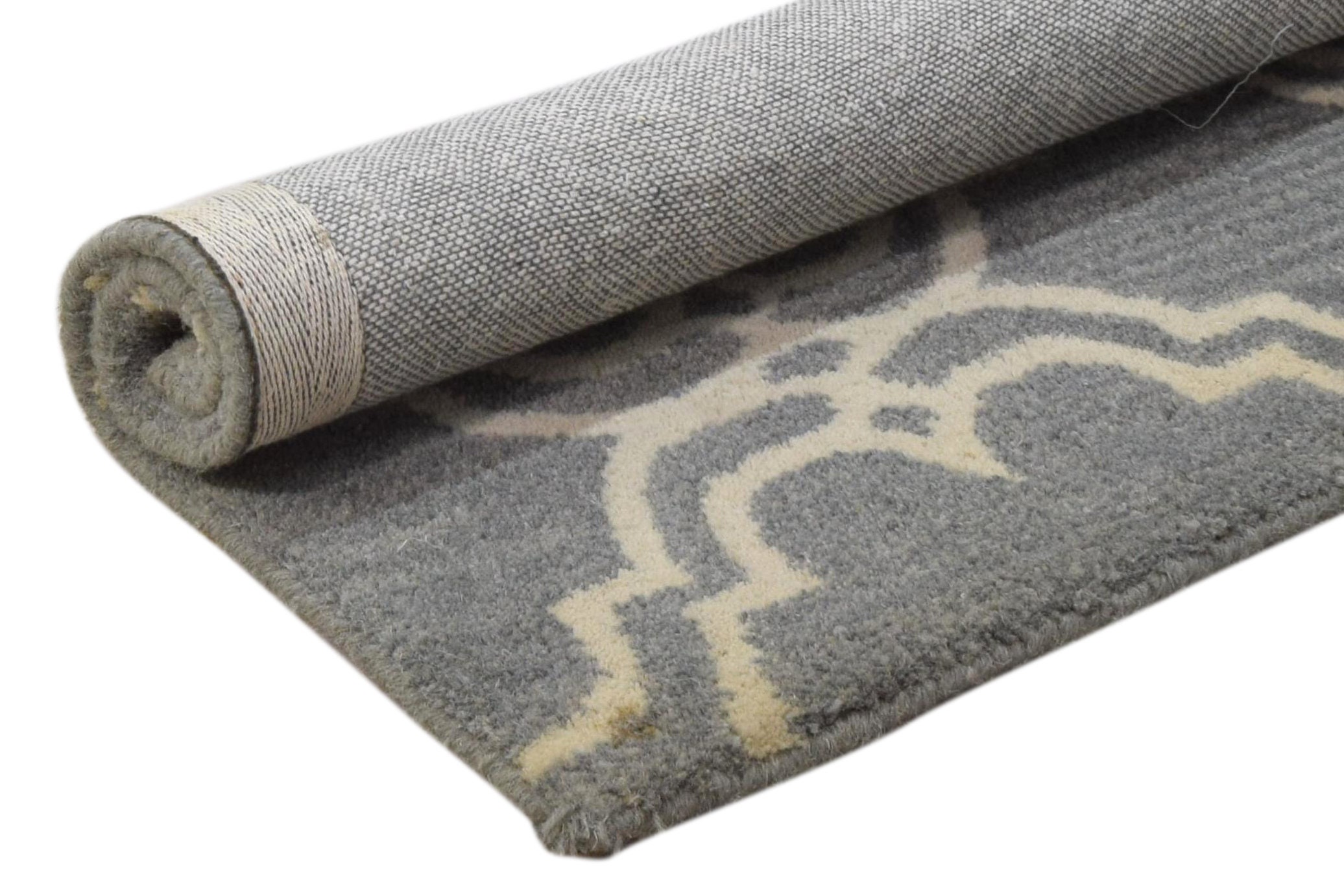 Wool grey rug 2' x 2' modern hand tufted moroccan Etsy