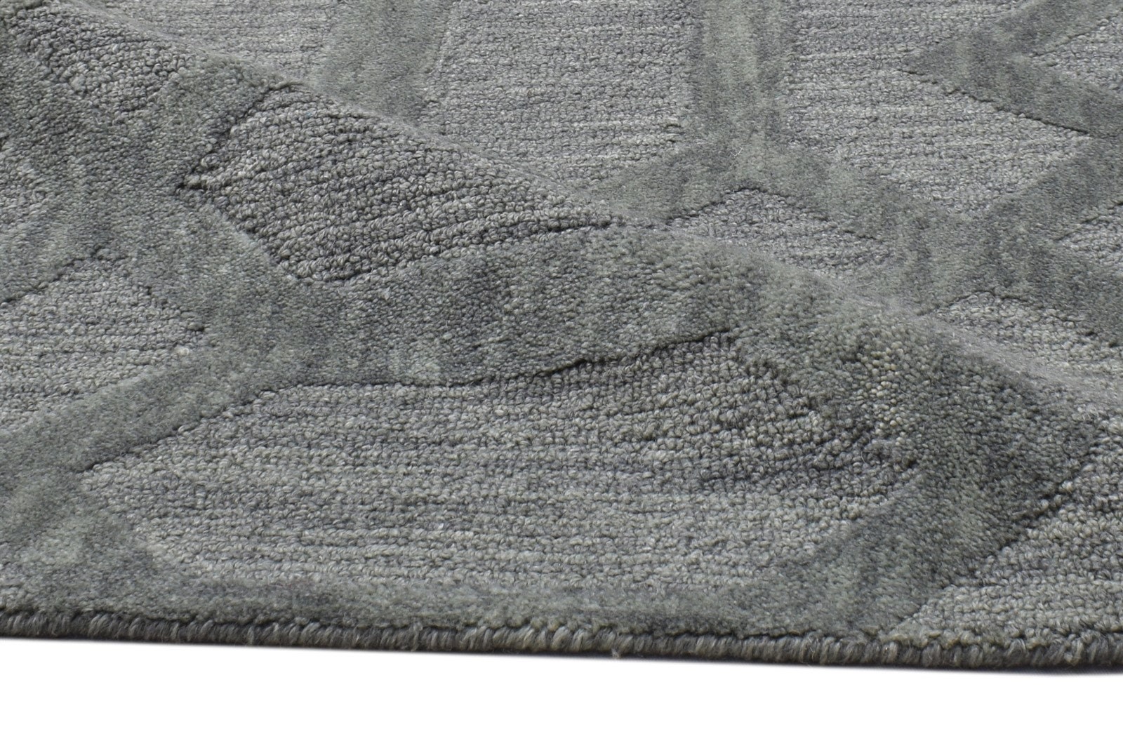 Wool grey rug 2' x 3' modern hand tufted scandinavian Etsy