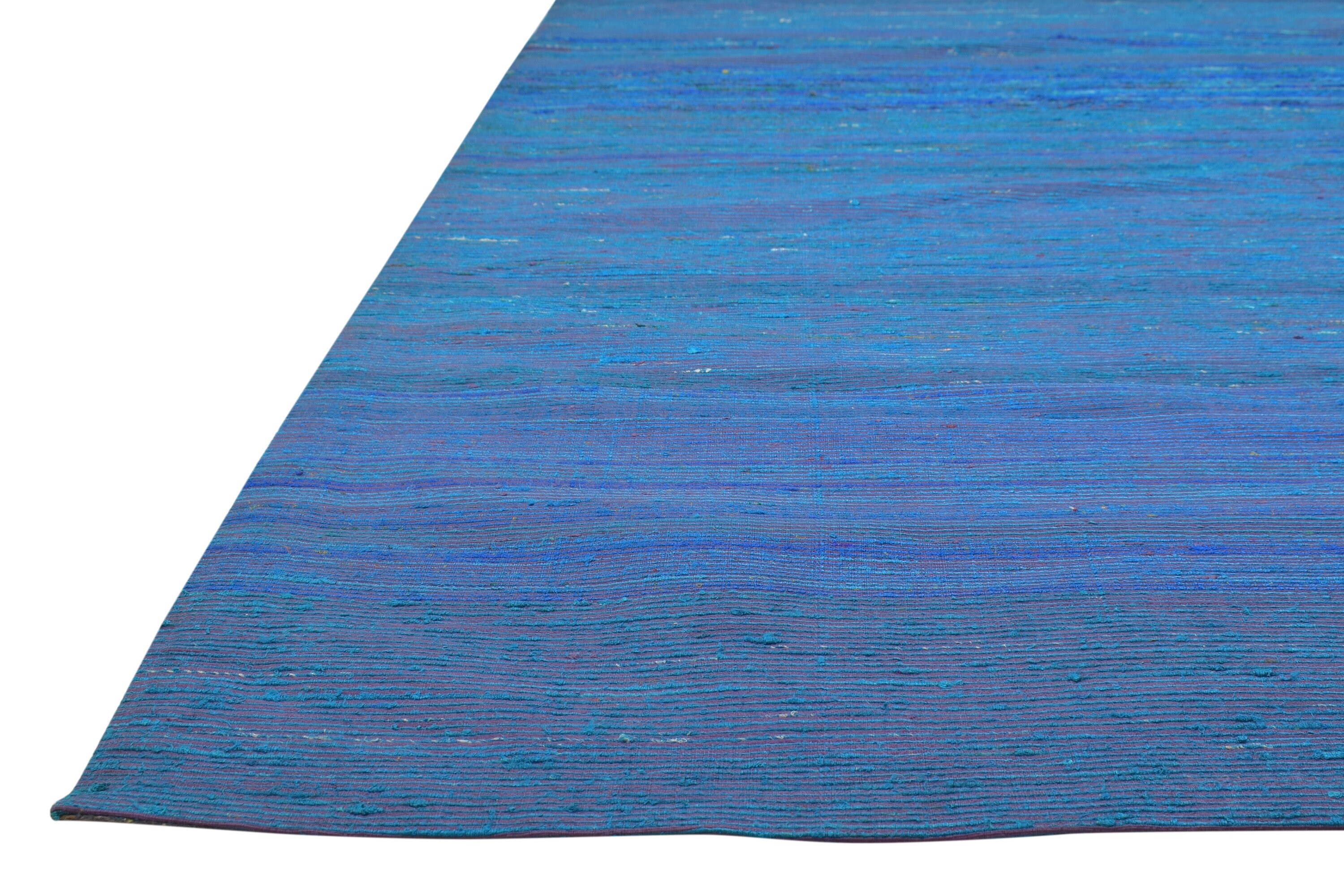 Wool / silk blue rug 5x7 modern jacquard loom scandinavian Etsy