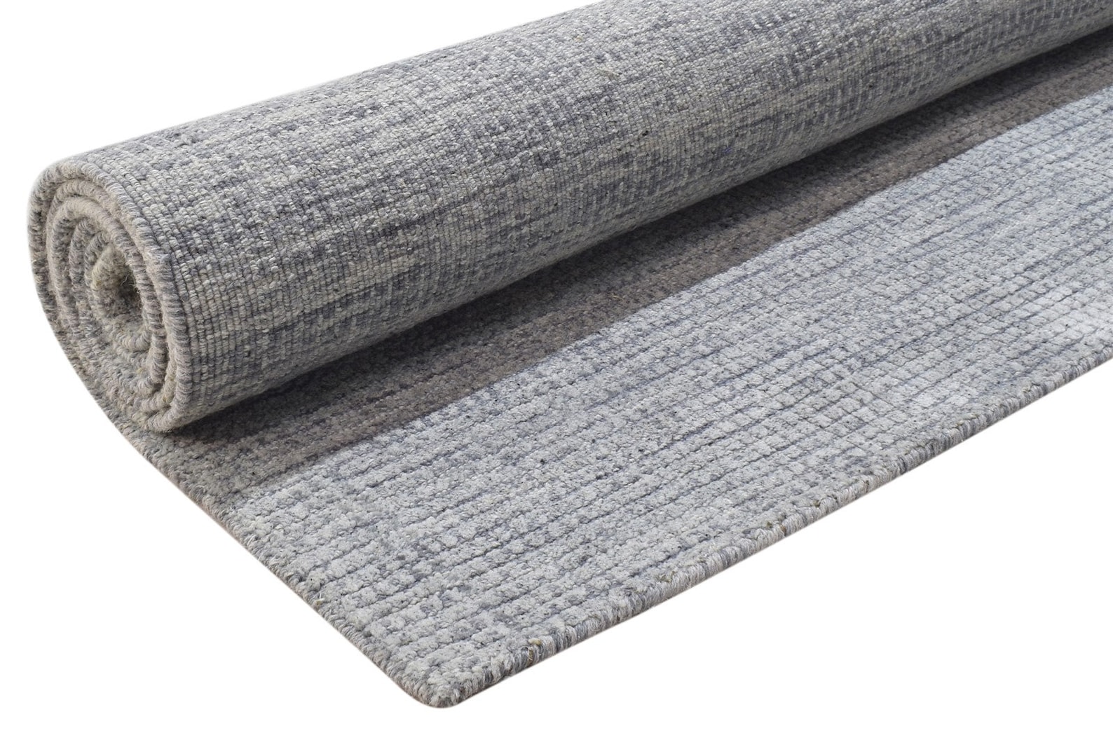 Wool / silk grey rug 5x8 modern handloom scandinavian solid Etsy