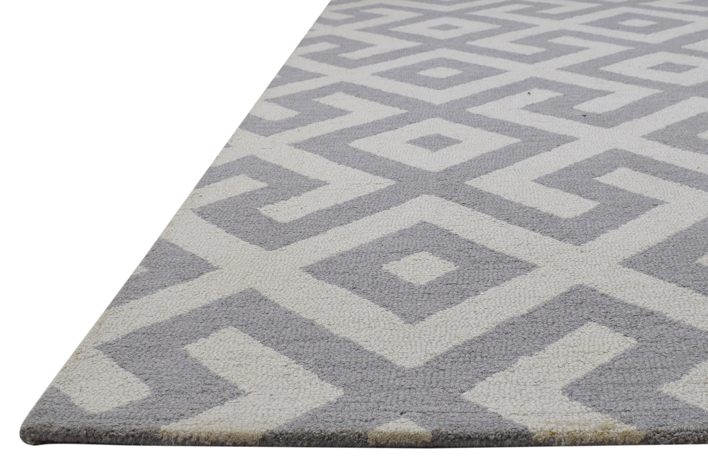 Wool grey rug 5x8 modern hand tufted scandinavian geometric Etsy