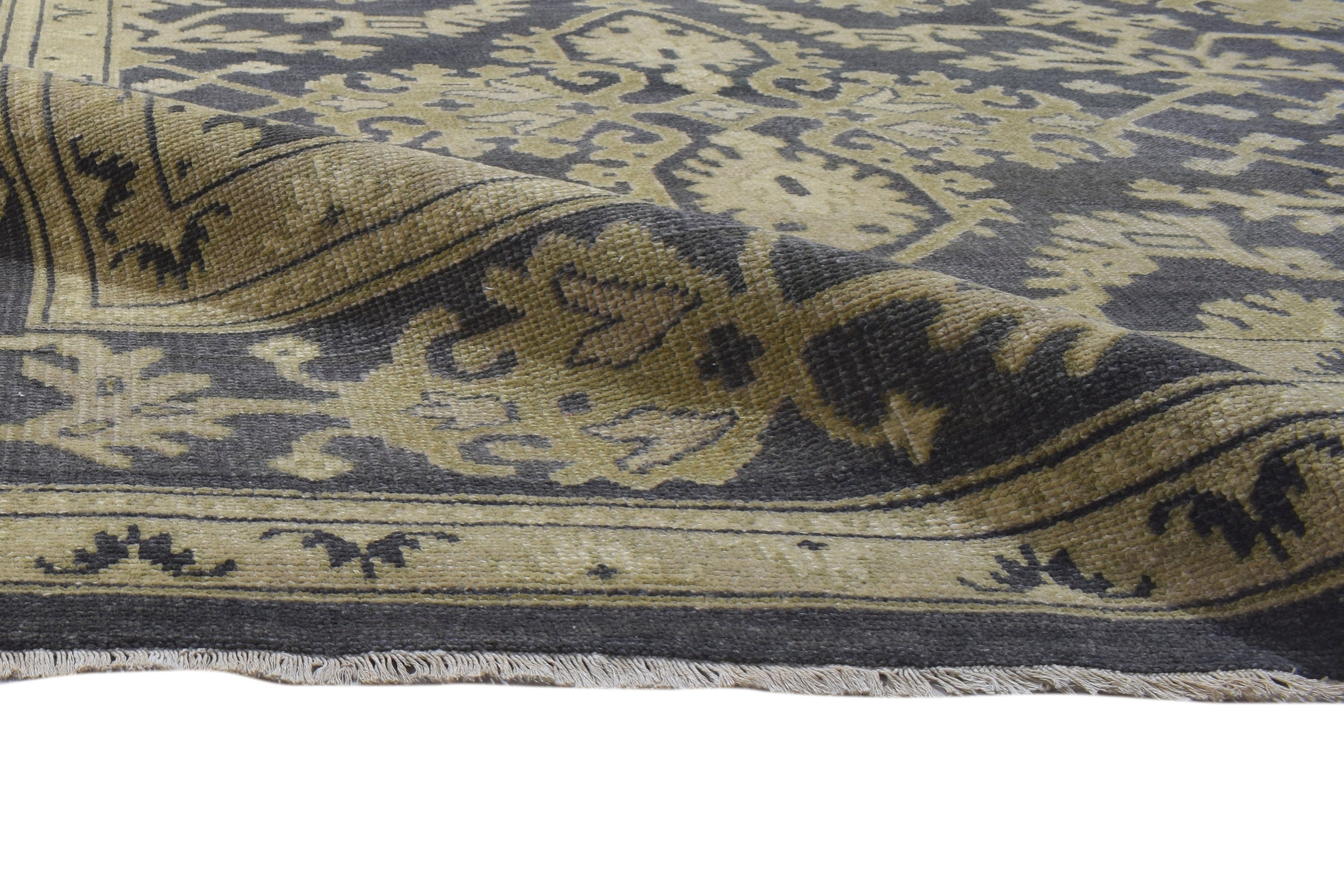 Wool blue rug 10x14 persian hand knotted oushak oriental extra Etsy