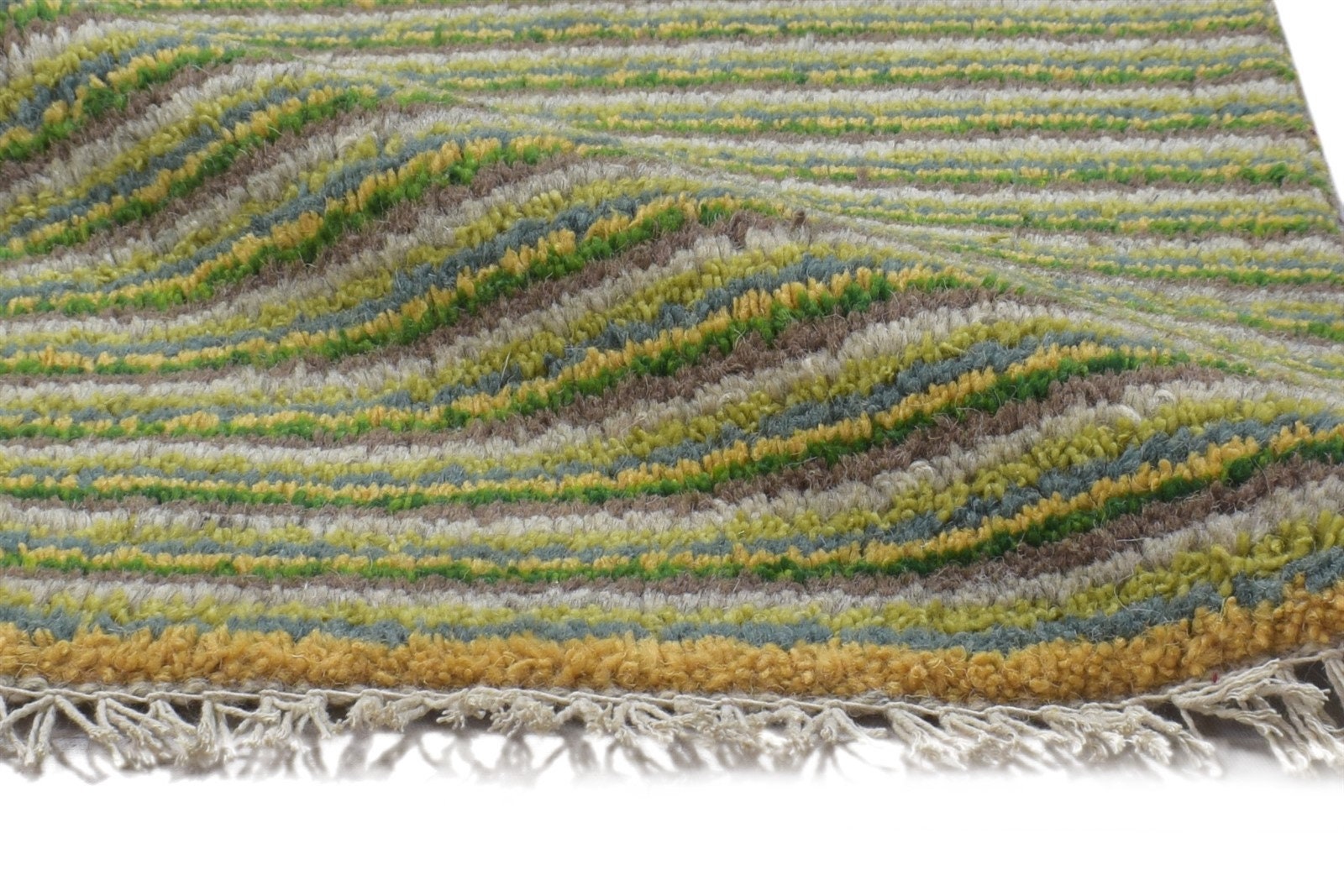 Wool Green Rug 1' X 2' Persian Hand Knotted Gabbeh Etsy UK