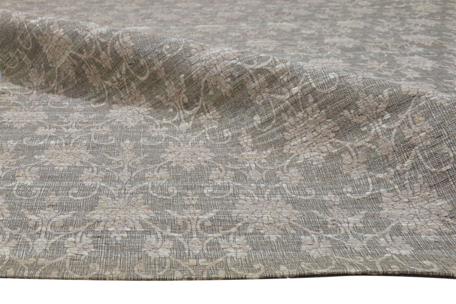 Wool / Art Silk Rug Dark Grey Rug 5X7 Modern Jacquard Loom Etsy UK