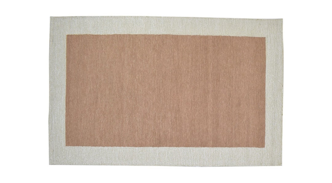 Wool / Art Silk Rug Rust Rug 5X8 Modern Hand Tufted Scandinavian