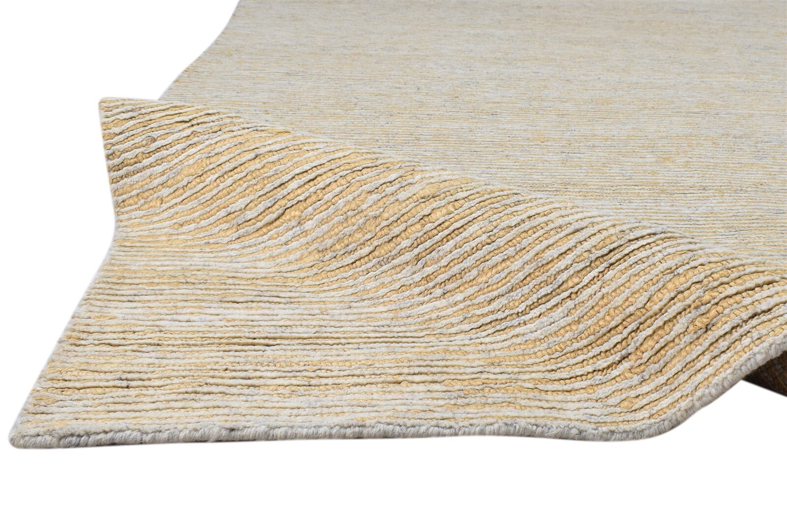 Wool / Jute Beige Rug 8X11 Modern Hand Knotted Scandinavian Etsy
