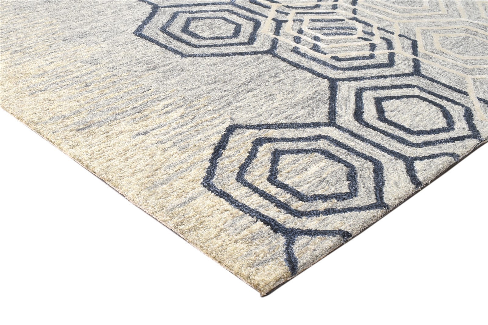 Wool Grey Rug 5X8 Modern Hand Tufted Scandinavian Etsy