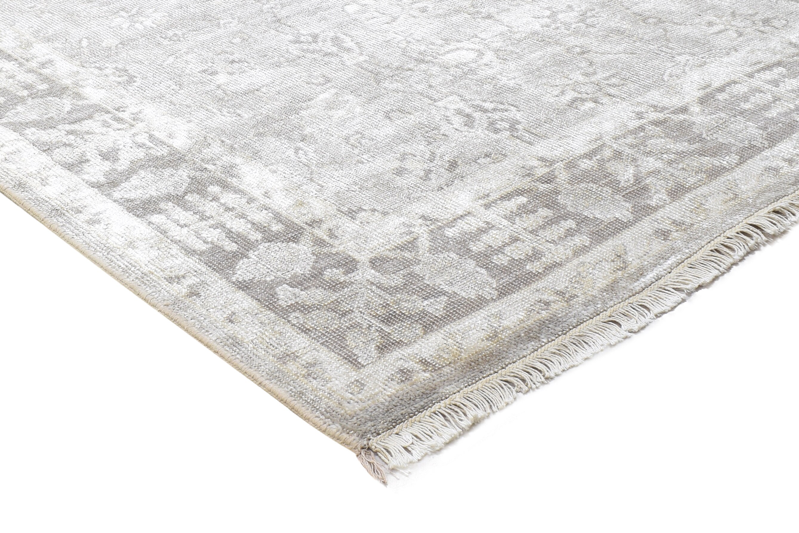 Silk grey rug 5' x 8' persian hand knotted kashan Etsy