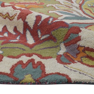 Modern Boho Rug for Bedroom Eclectic Wool Multi Colorful Rug Hand ...