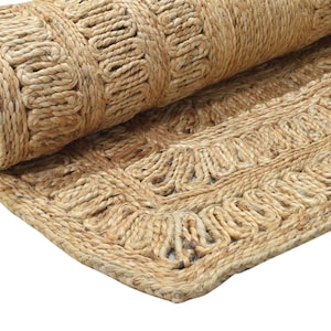 Jute Rug Beige Rug 3' X 9' Modern Hand Woven Scandinavian Solid Room Size Carpet Natural Rug Rugs image 9