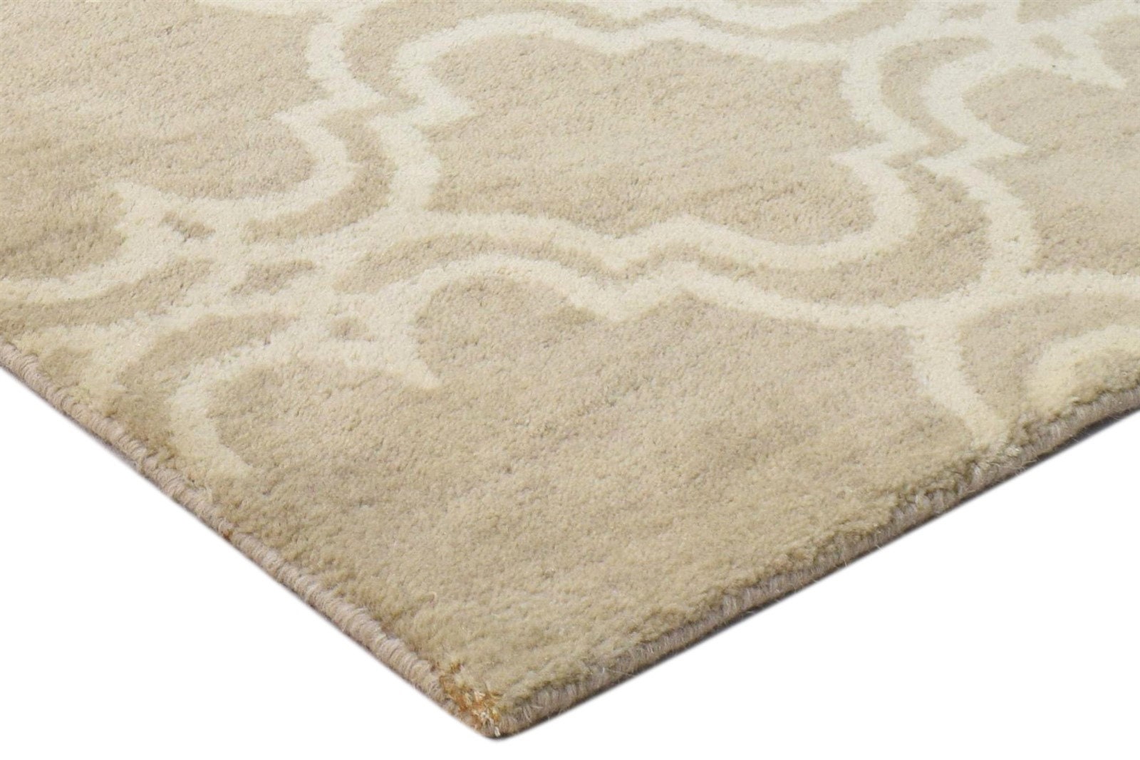 Wool Beige Rug 2' X 2' Modern Hand Tufted Moroccan Etsy