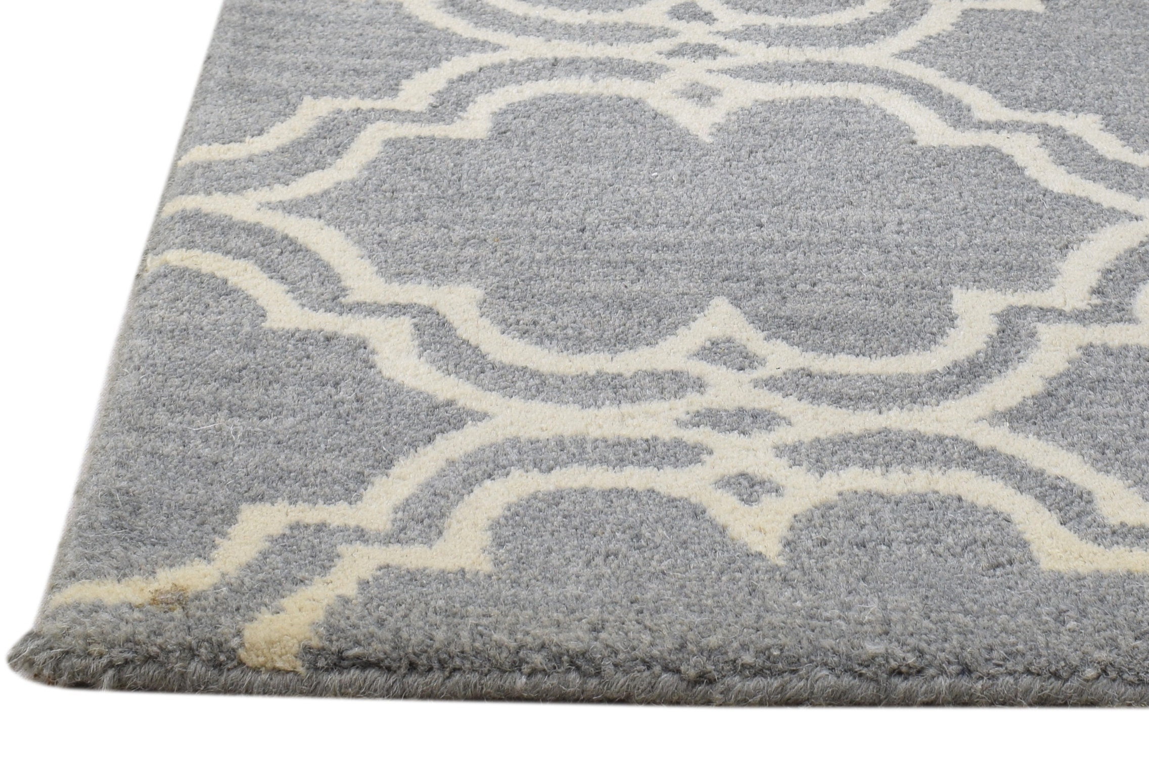 Wool grey rug 2' x 2' modern hand tufted moroccan Etsy