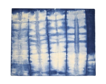 Hand Tufted Blue 8x10 Wool Rug 8' X 10' Modern Shibori Tie Dye Large Carpet