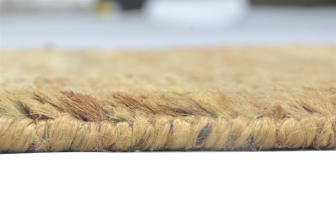 Jute Gold Rug 2' X 3' Modern Hand Knotted Scandinavian Etsy