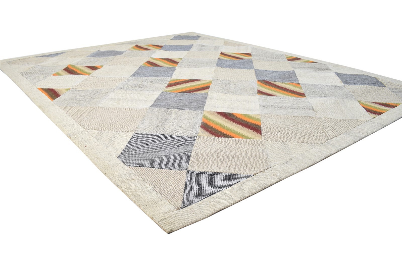 Wolle grauer Teppich 7x8 modern handgefärbt skandinavisch | Etsy