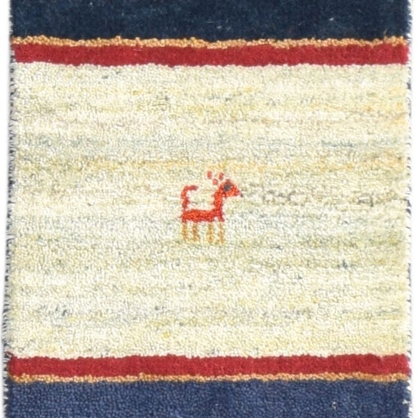 Wool Sage Rug 1' X 2' Tribal Hand Knotted Gabbeh Southwestern Small Carpet