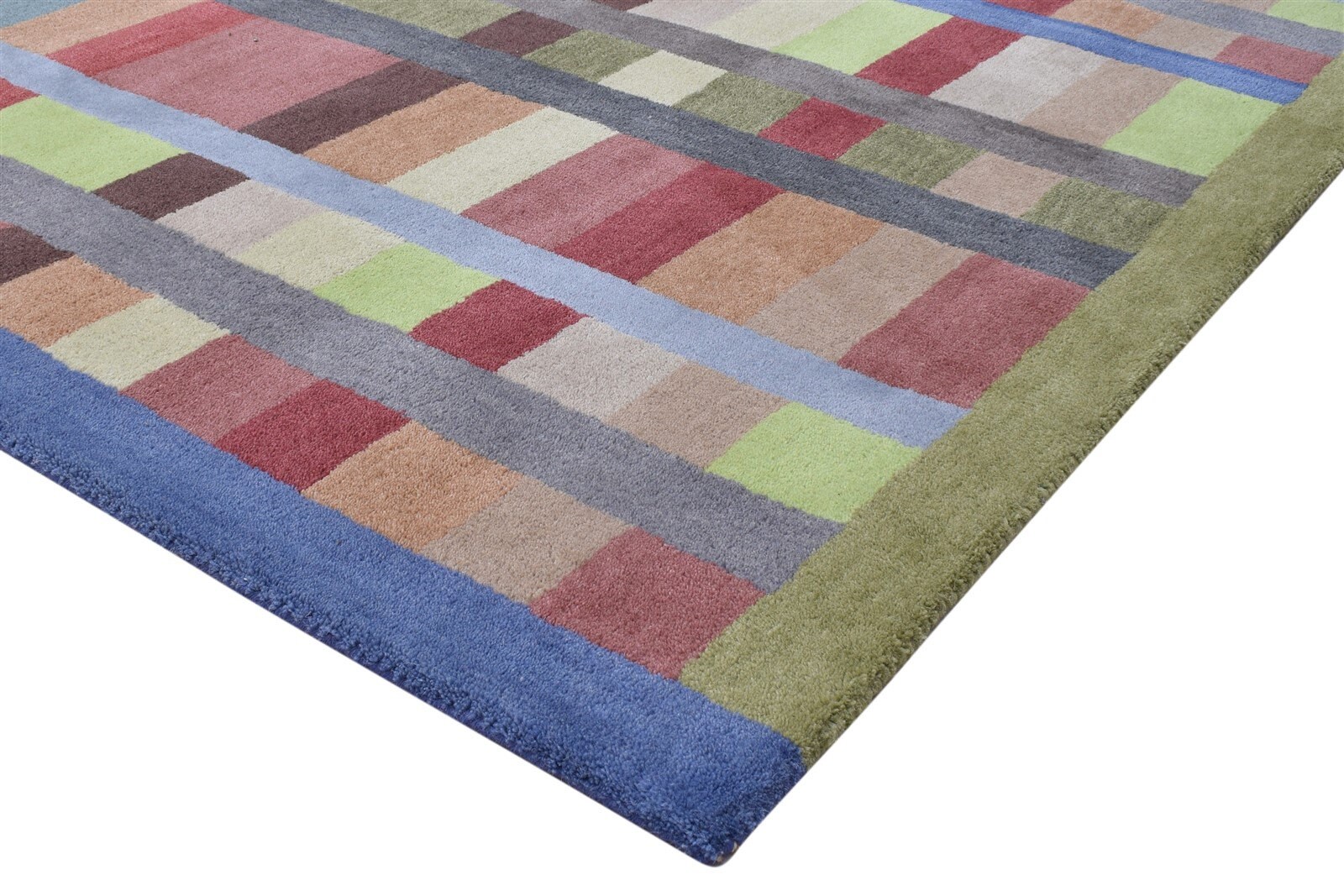 Wool Multi Color Rug 5X8 Modern Hand Tufted Scandinavian Etsy