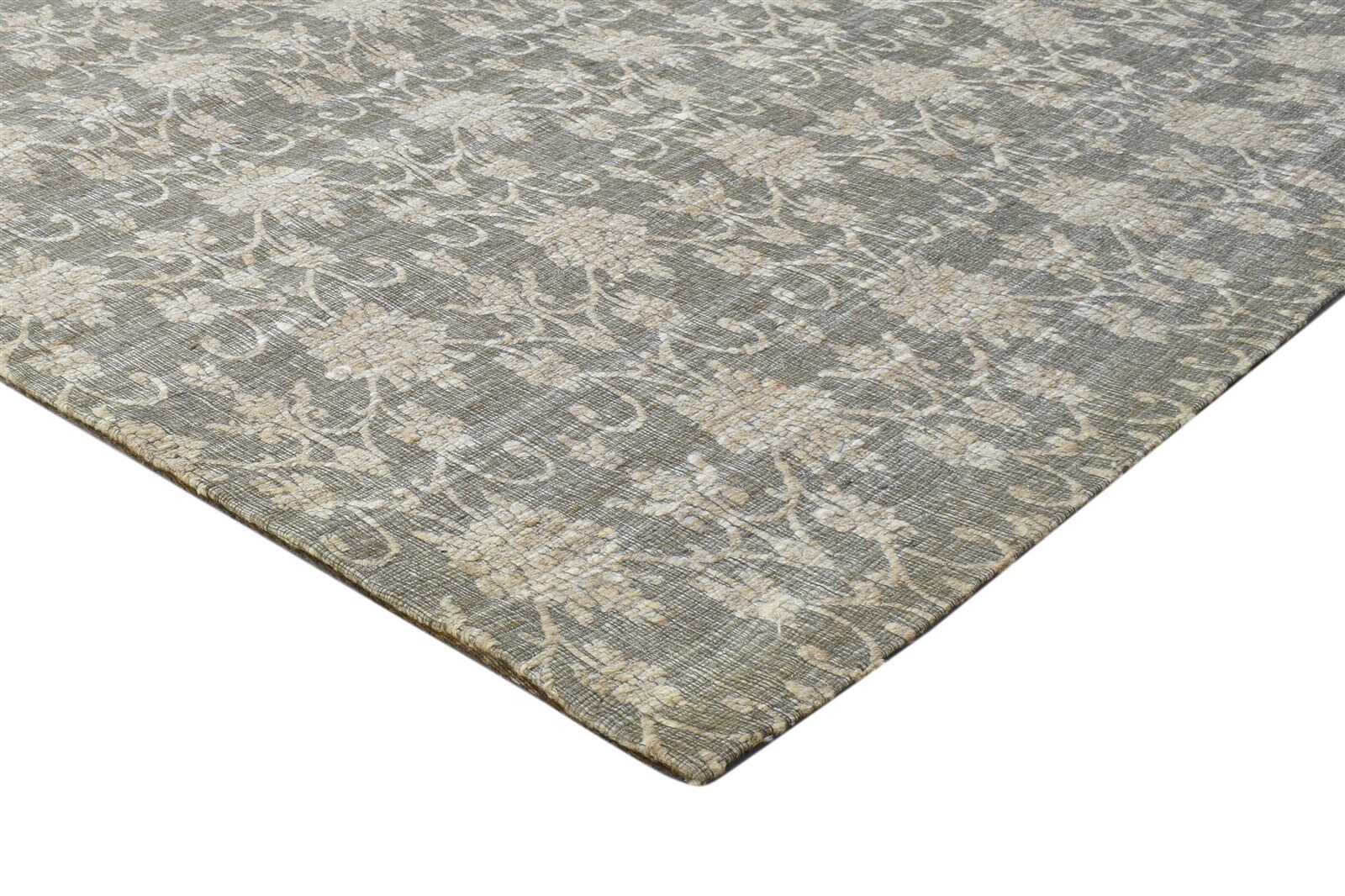 Wool / Art Silk Rug Dark Grey Rug 5X7 Modern Jacquard Loom Etsy UK