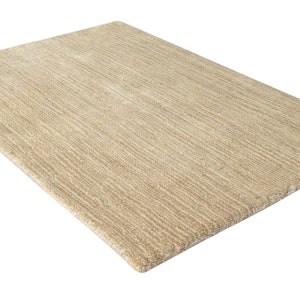 Jute Rug Handloom Brown Rug 2' X 3' Modern Scandinavian Solid Small Carpet Natural Rug Rugs image 5