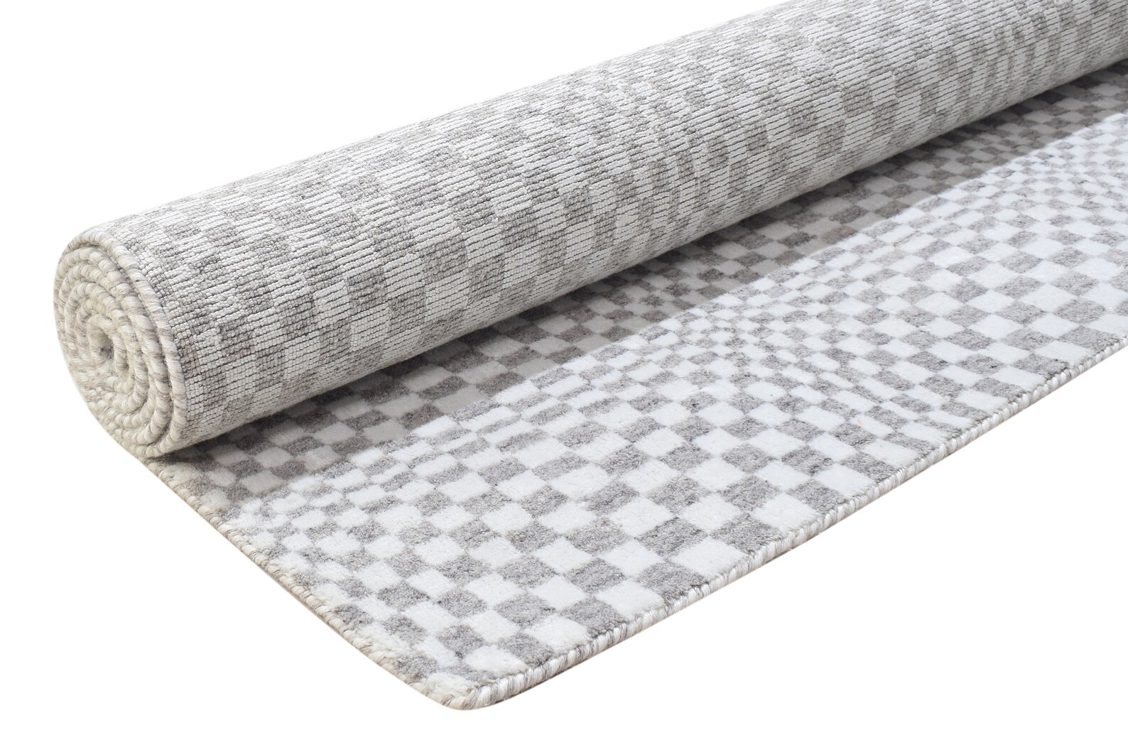 Pet yarn grey rug 5x8 modern handloom scandinavian geometric Etsy