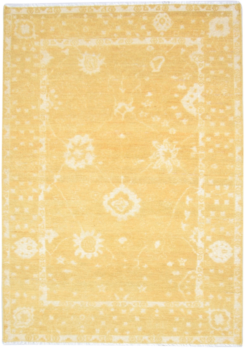 Tapis pour chambre à coucher, tapis anthracite noir de carbone, tapis de sol et tapis noués à la main, carpette turque pour salon Yellow