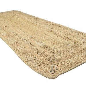 Jute Rug Beige Rug 3' X 9' Modern Hand Woven Scandinavian Solid Room Size Carpet Natural Rug Rugs image 1