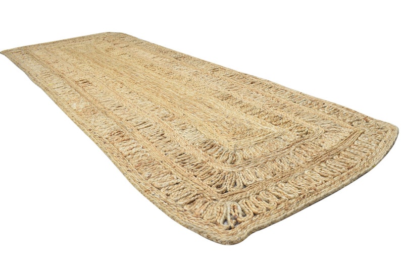 Jute Rug Beige Rug 3' X 9' Modern Hand Woven Scandinavian Solid Room Size Carpet Natural Rug Rugs image 1