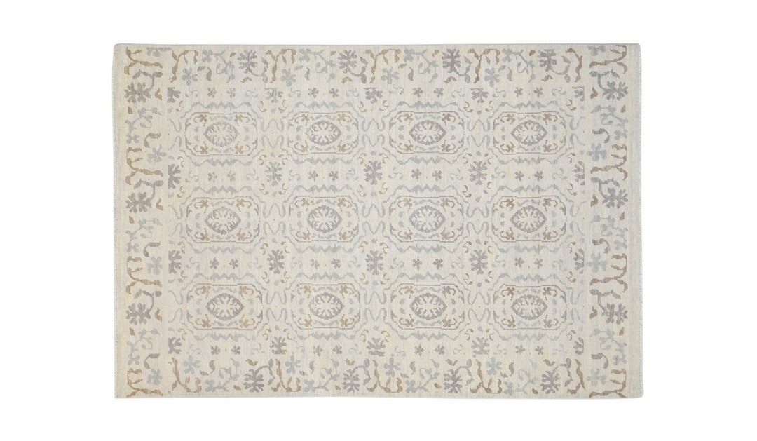 6' X 9' Rug Art Silk Rug Sage Persien Hand Knotted Bokhara Oriental