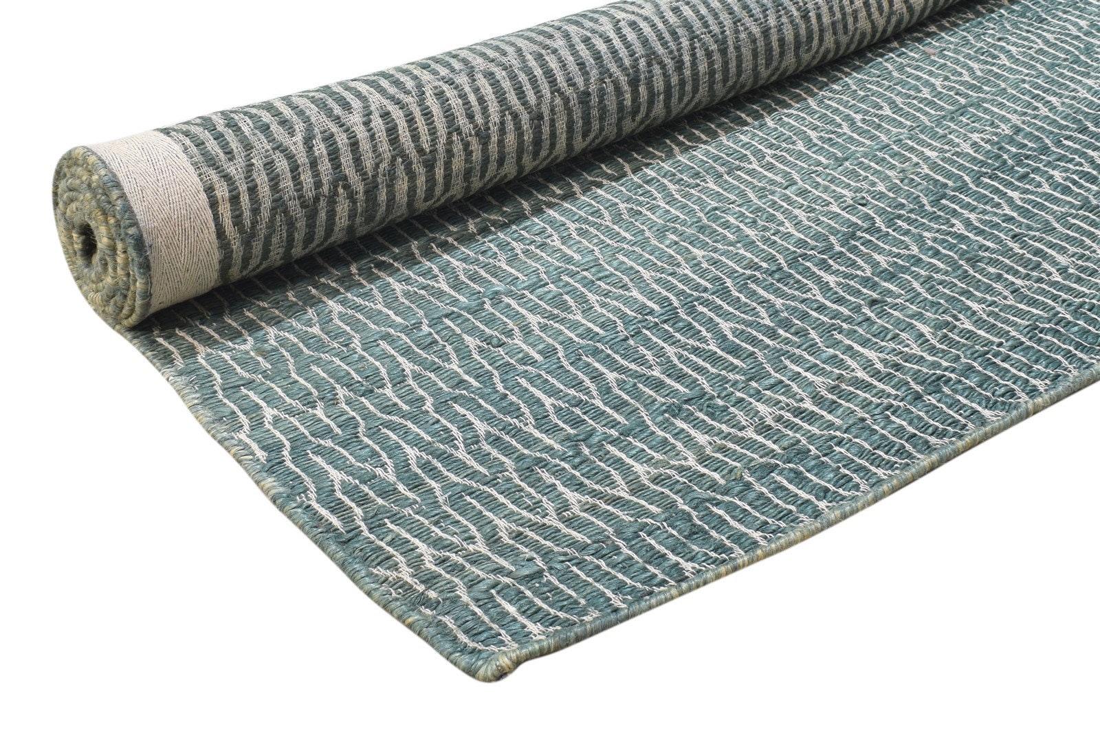 Jute Green Rug 5X7 Modern Jacquard Loom Scandinavian Trellis Etsy