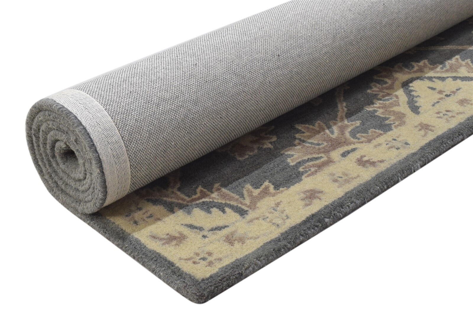 Wool dark grey rug 4x6 persian hand tufted oushak oriental Etsy