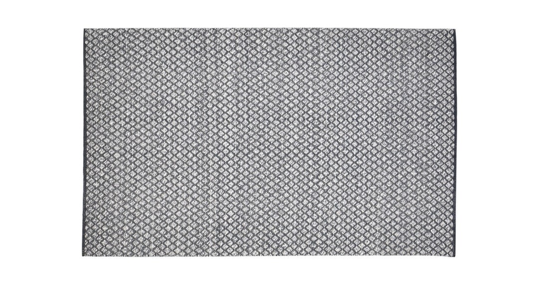 Wool Charcoal Rug 5X8 Modern Dhurrie Scandinavian Diamond Room Etsy