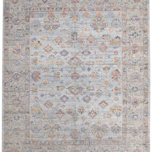 Oushak Rug 10x14, 9x12, 8x10 Blue hand knotted Wool Persian Rug large Area Rug image 2